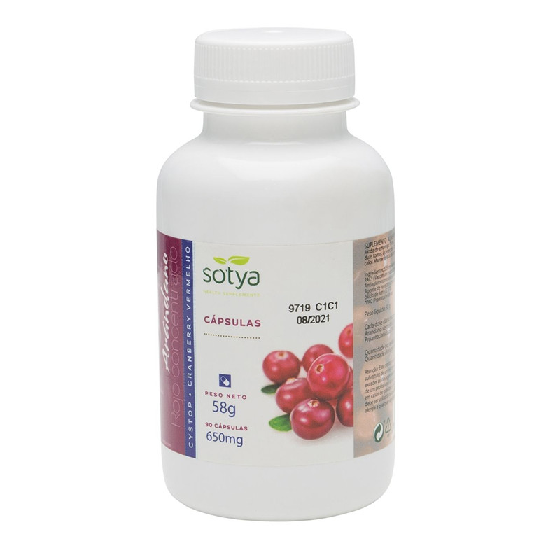 ARANDANO ROJO CONCENTRADO 90 CAPSULAS DE 650Mg. SOTYA