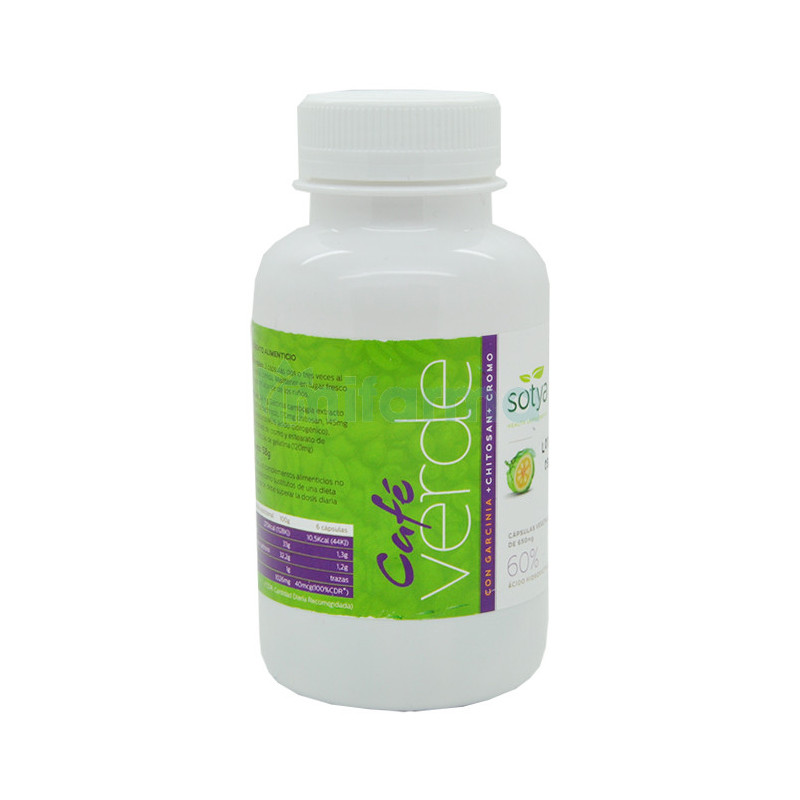 CAFE VERDE 650Mg. 90 CAPSULAS VEGETALES SOTYA