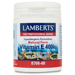 VITAMINA E NATURAL 400UI 60 CAPSULAS LAMBERTS