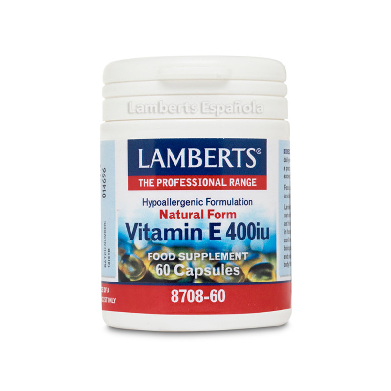 VITAMINA E NATURAL 400UI 60 CAPSULAS LAMBERTS