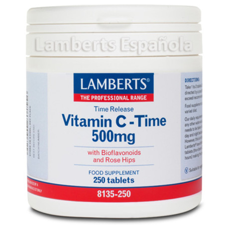 VITAMINA C 500Mg. LIBERACION SOSTENIDA 250 TABLETAS LAMBERTS