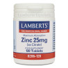 ZINC 25Mg. 120 TABLETAS LAMBERTS