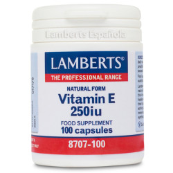 VITAMINA E NATURAL 250UI 100 CAPSULAS LAMBERTS