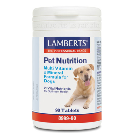 PET NUTRITION (MULTIVIT. Y MINERALES PARA PERROS) 90 TABLETAS LAMBERTS