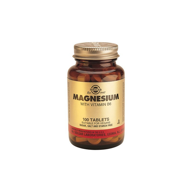 MAGNESIO+VITAMINA B6 100 CAPSULAS SOLGAR