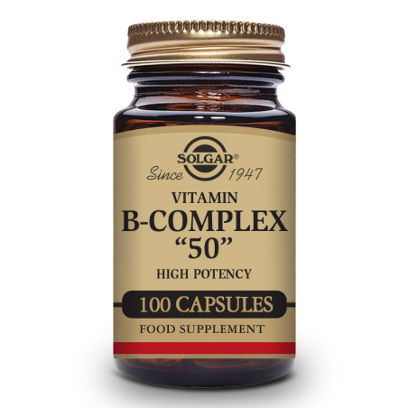 VITAMINA B-COMPLEX CON VIT C 100 CÁPSULAS SOLGAR