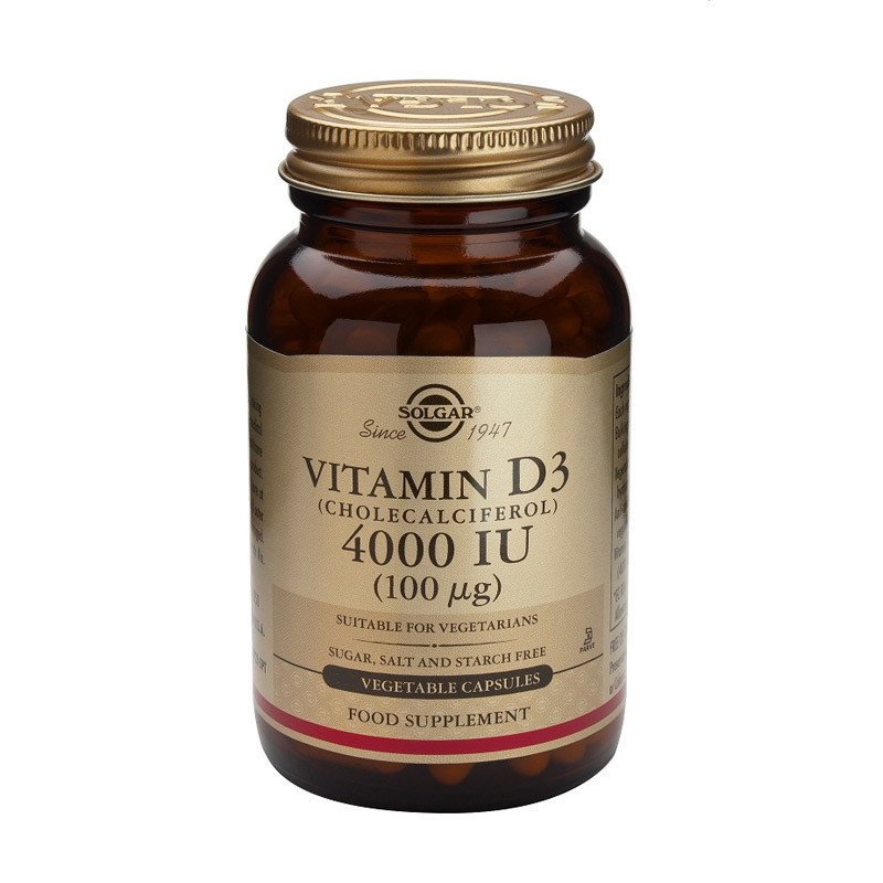 VITAMINA D3 4000UI (100Mcg.) 120 CAPSULAS VEGETALES SOLGAR