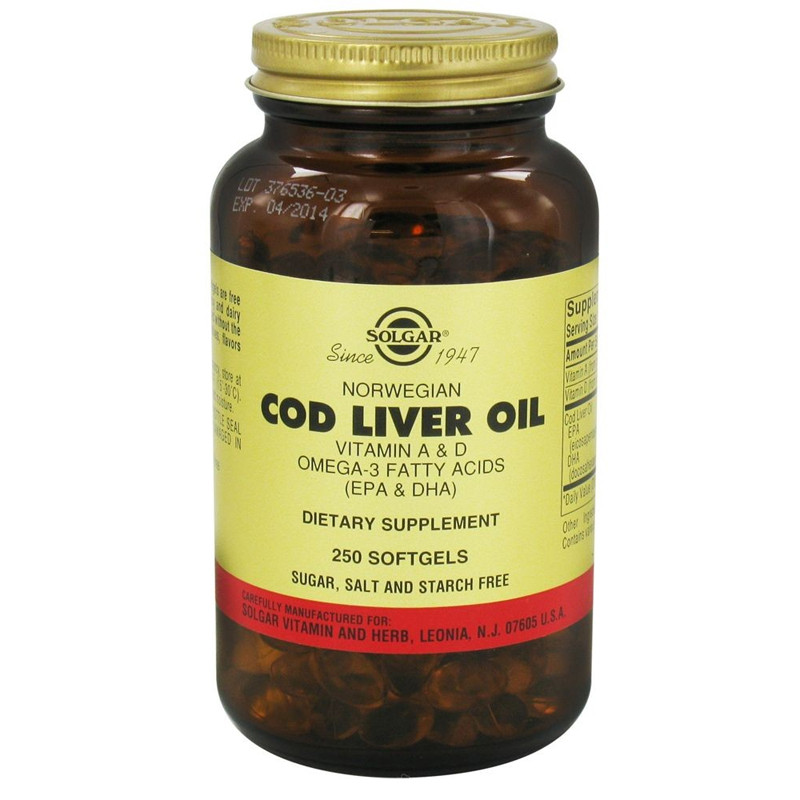 ACEITE HIGADO BACALAO 250 CAPSULAS SOLGAR