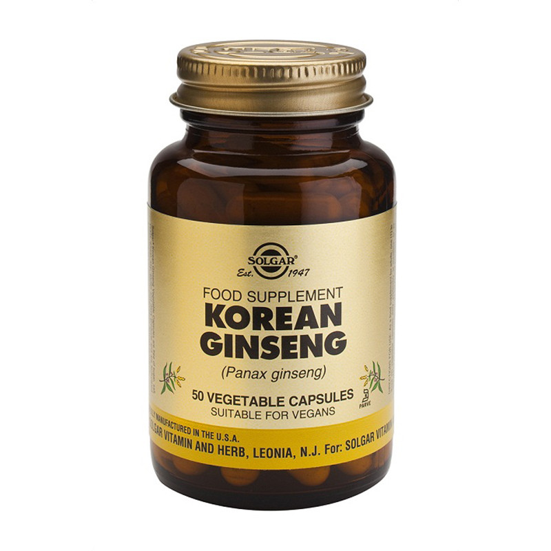 GINSENG COREANO 50 CAPSULAS VEGETALES SOLGAR