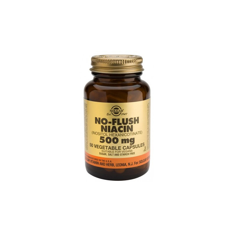 NIACINA NO RUBORIZANTE 50 CAPSULAS VEGETALES SOLGAR