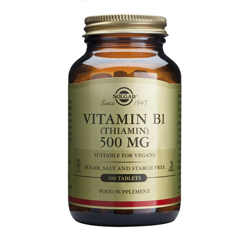 VITAMINA B1 500Mg. (TIAMINA) 100 CAPSULAS VEGETALES SOLGAR