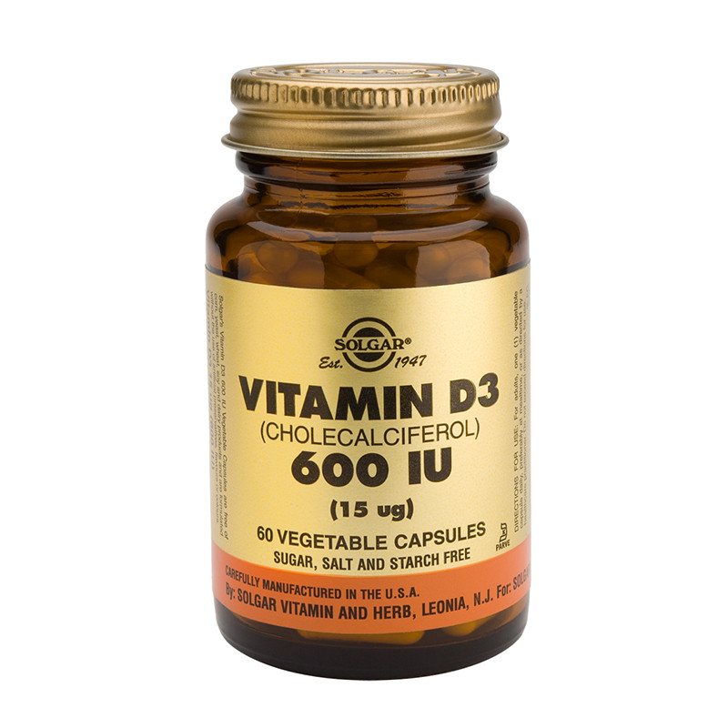 VITAMINA D3 600UI (15Mcg.) 60 CAPSULAS VEGETALES SOLGAR