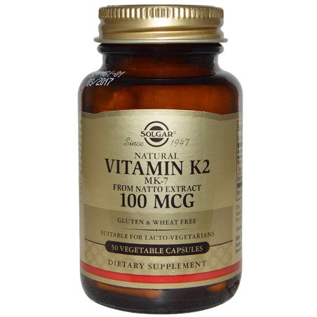 VITAMINA K2 100 MCG 50 CAPSULAS VEGETALES SOLGAR