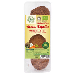 GALLETAS DE ESPELTA, AVENA, ZANAHORIA Y COCO 175Gr. SOL NATURAL