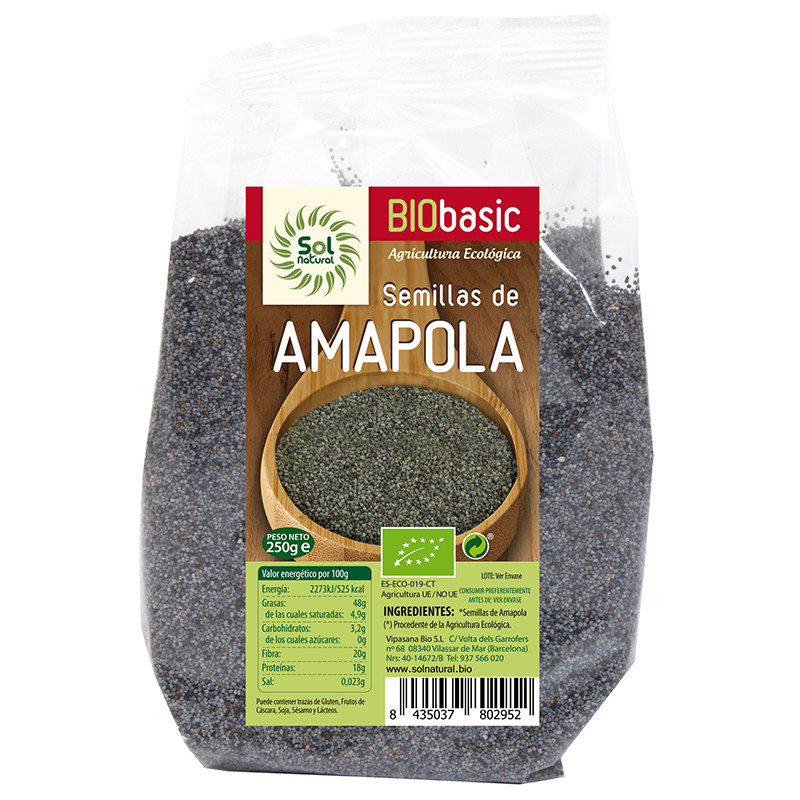 SEMILLAS DE AMAPOLA BIO 250Gr. SOL NATURAL