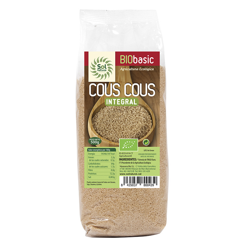 COUS-COUS INTEGRAL BIO 500Gr. SOL NATURAL