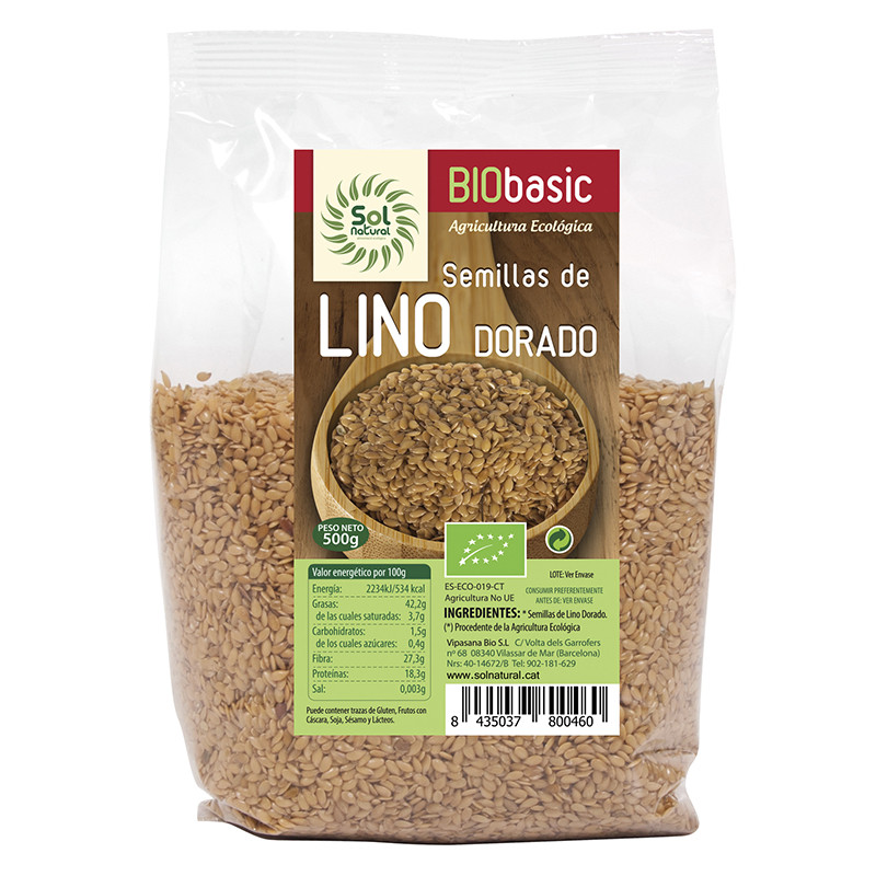 SEMILLAS DE LINO DORADO BIO 500Gr. SOL NATURAL