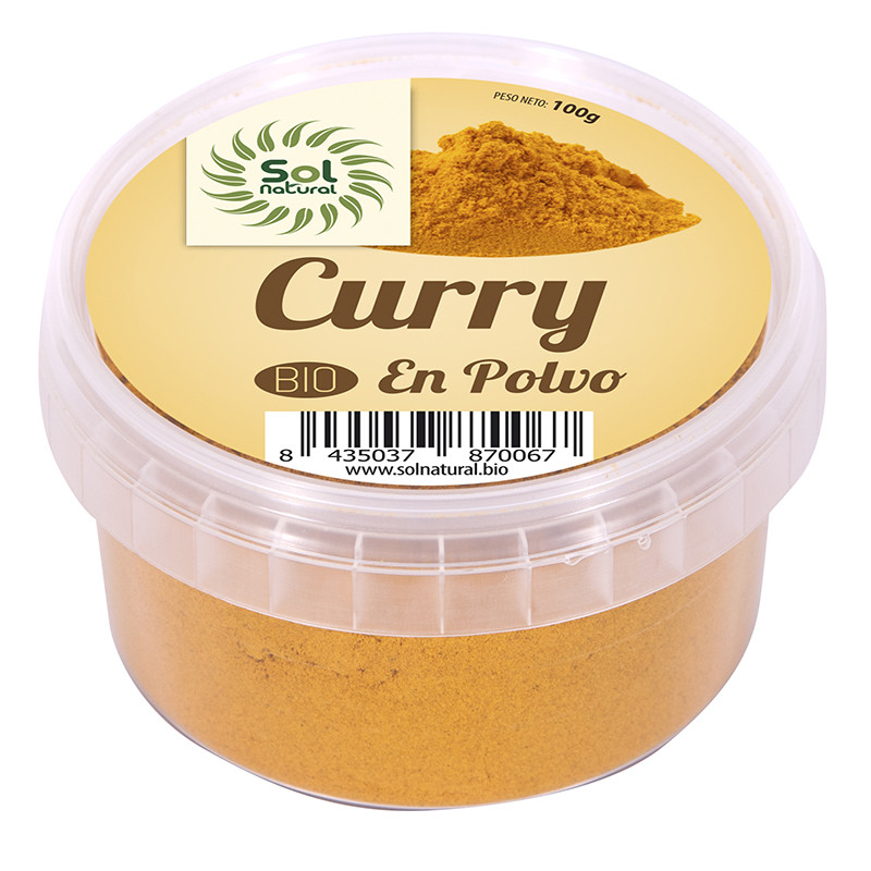 CURRY EN POLVO BIO 100Gr. SOL NATURAL