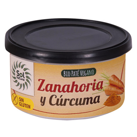 PATE DE ZANAHORIA Y CURCUMA BIO 125Gr. SOL NATURAL