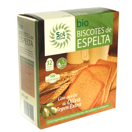 BISCOTES DE ESPELTA BIO 270Gr. SOL NATURAL