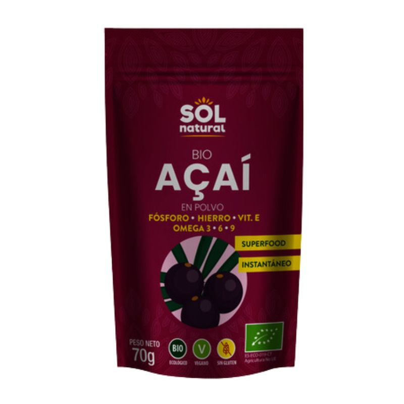 AÇAÍ EN POLVO BIO 70 GR SOL NATURAL