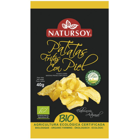 PATATAS FRITAS CON PIEL 40Gr. NATURSOY