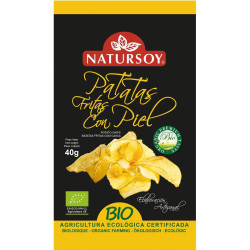 PATATAS FRITAS CON PIEL 40Gr. NATURSOY