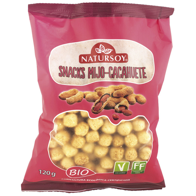 SNACKS DE MIJO Y CACAHUETE 120Gr. NATURSOY