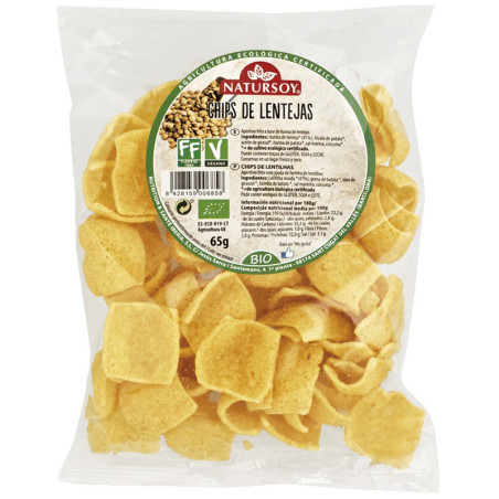 CHIPS DE LENTEJAS 65Gr. NATURSOY