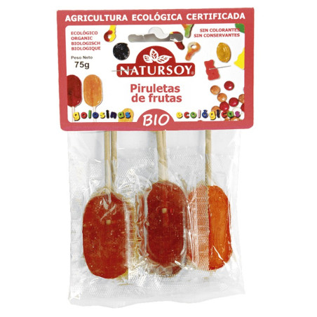 PIRULETAS 5 SABORES 75Gr. NATURSOY