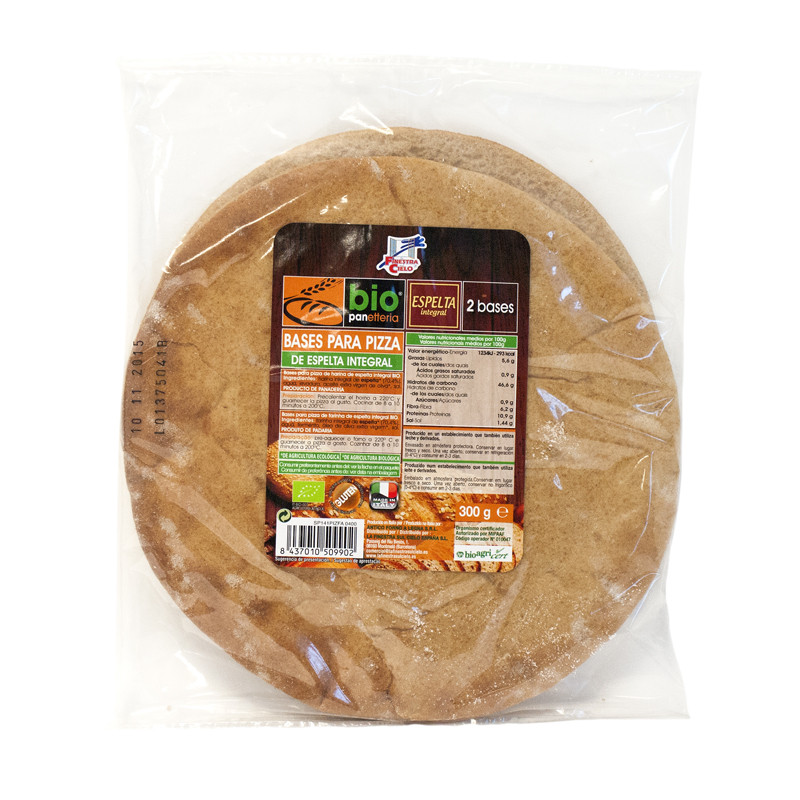 BASE PIZZA ESPELTA BIO 300Gr. FINESTRA (2 BASES)