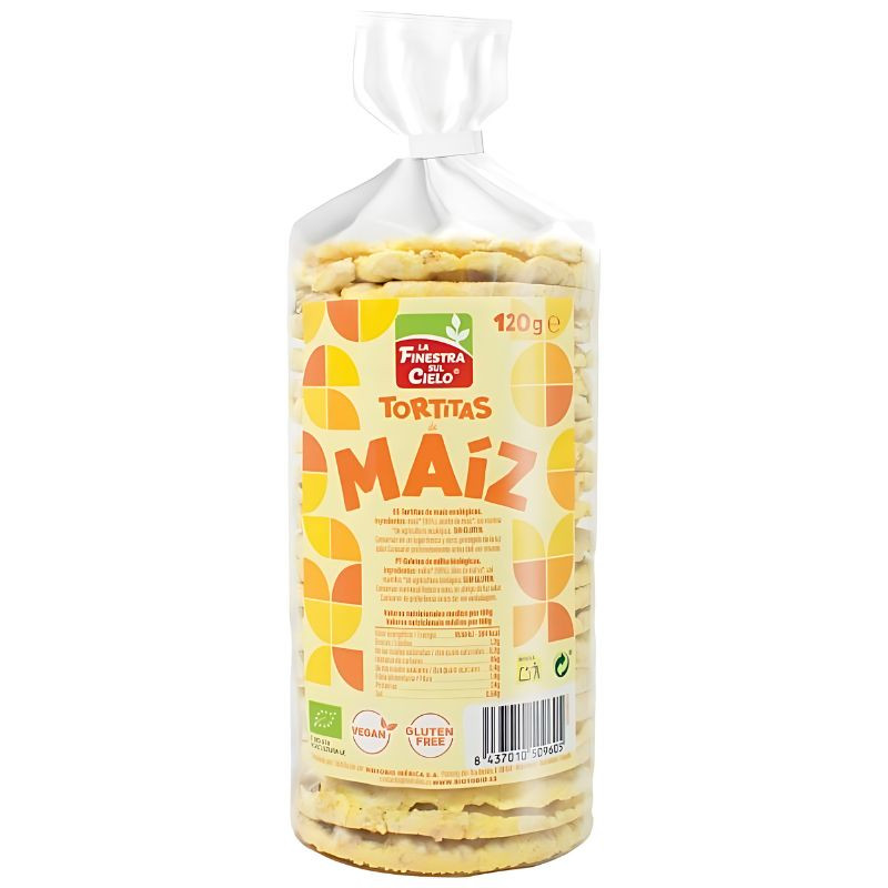 TORTITAS DE MAIZ CON SAL SIN GLUTEN BIO 120GR FINESTRA