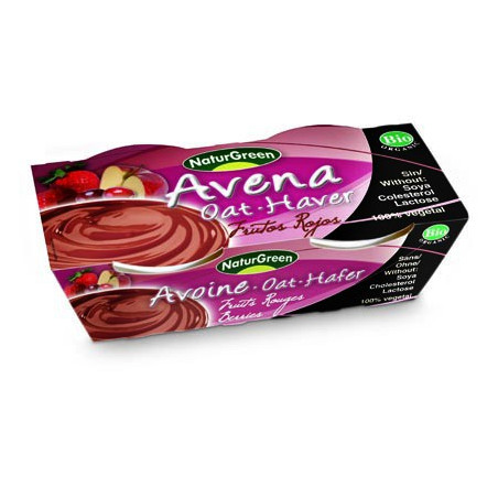 POSTRE DE AVENA FRUTOS ROJOS 2x125Gr. NATURGREEN