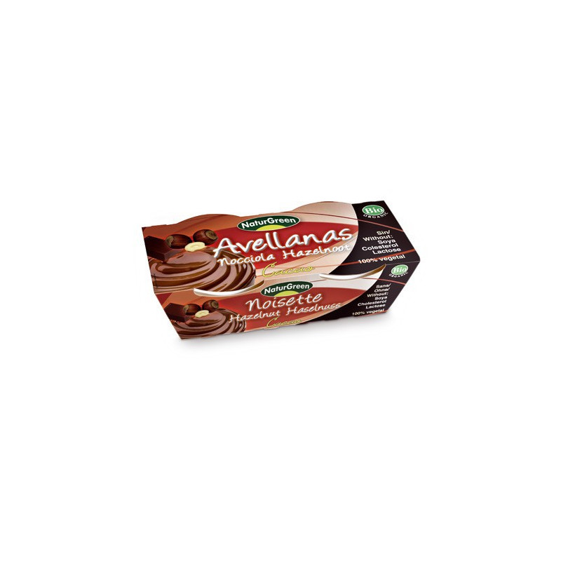 POSTRE DE AVELLANAS CACAO 2x125Gr. NATURGREEN