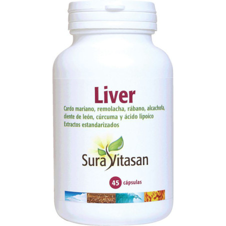 LIVER 650Mg. 45 CAPSULAS SURA VITASAN