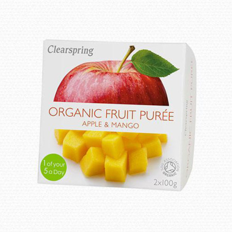 PURE DE MANZANA Y MANGO 2X100Gr. CLEARSPRING