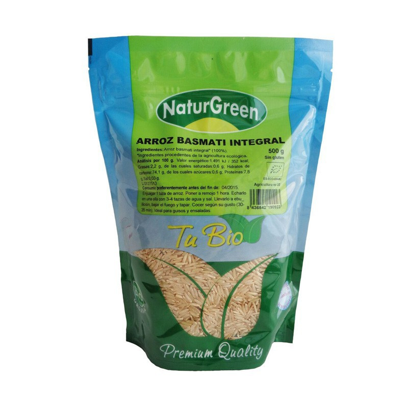 ARROZ BASMATI INTEGRAL 500Gr. NATURGREEN