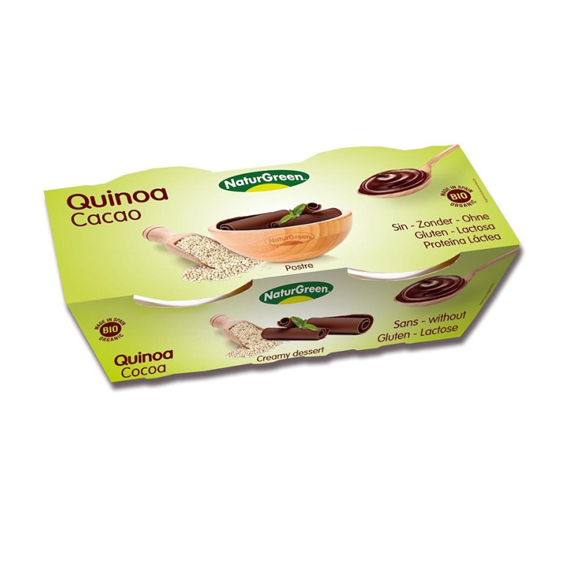 POSTRE DE QUINOA CACAO 2x125Gr. NATURGREEN