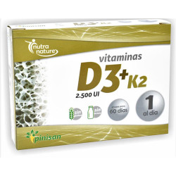 VITAMINAS D3 Y K2 2.500UI 60 CAPSULAS PINISAN