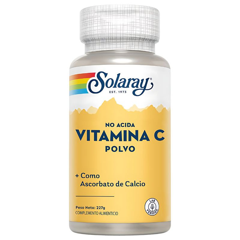 BUFFERED VIT C POWDER NO ACIDA (5000Mg.) 227Gr. SOLARAY