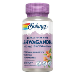 ASHWAGANDHA 470Mg. 60 CAPSULAS VEGETALES SOLARAY