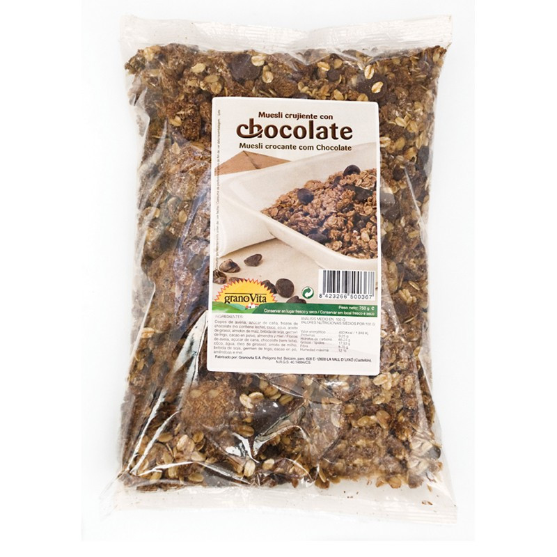 MUESLI CRUJIENTE CON CHOCOLATE 750Gr. GRANOVITA