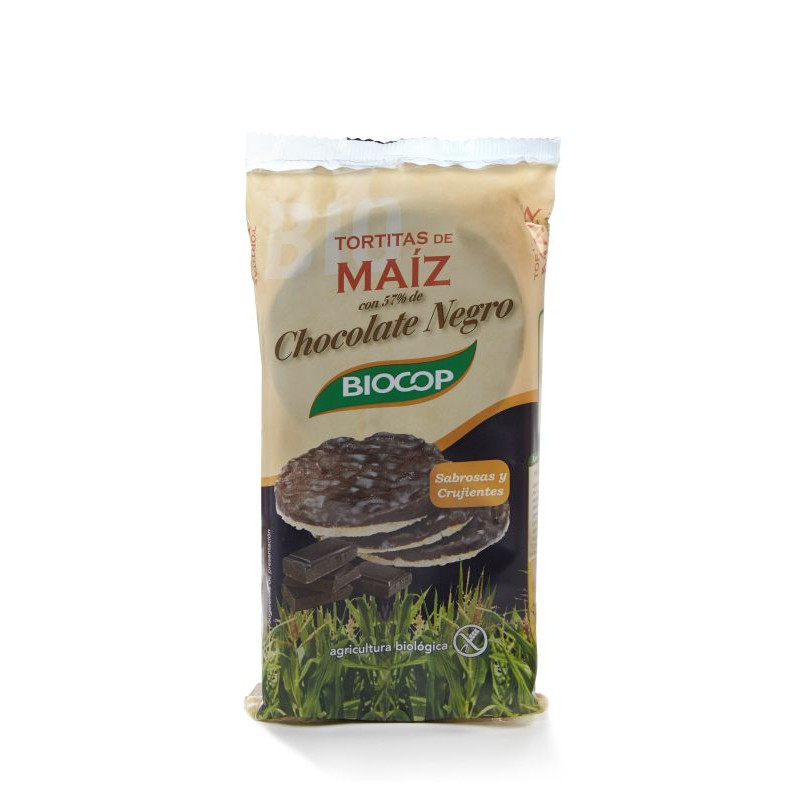 TORTITAS DE MAIZ CON CHOCOLATE NEGRO 95Gr. BIOCOP