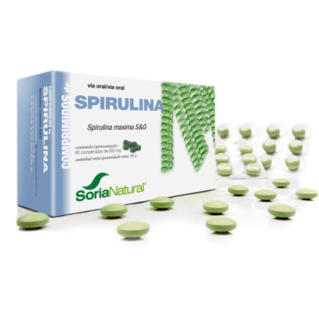 SPIRULINA 60 COMPRIMIDOS 600Mg. SORIA NATURAL