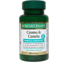 CROMO Y CANELA 30 CAPSULAS NATURES BOUNTY